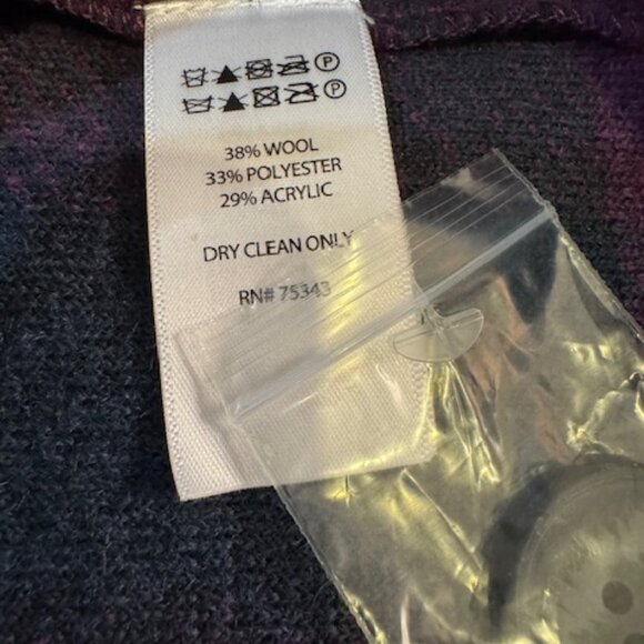 Nicole Miller Plaid Coat Sz XL - Picture 8 of 8